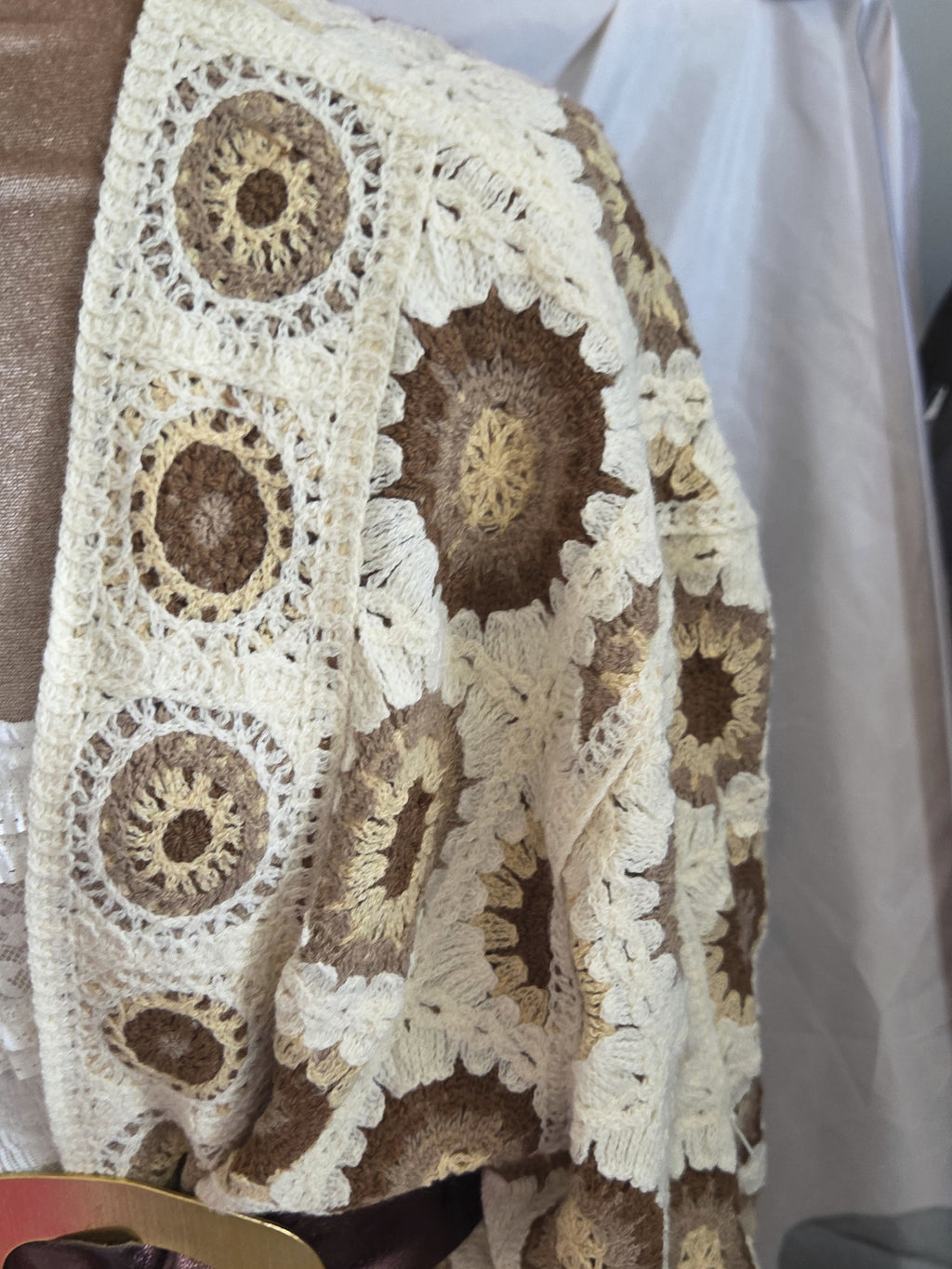 Grand gilet en crochet T.UNIQUE