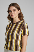 Tee-shirt crochet manches courtes