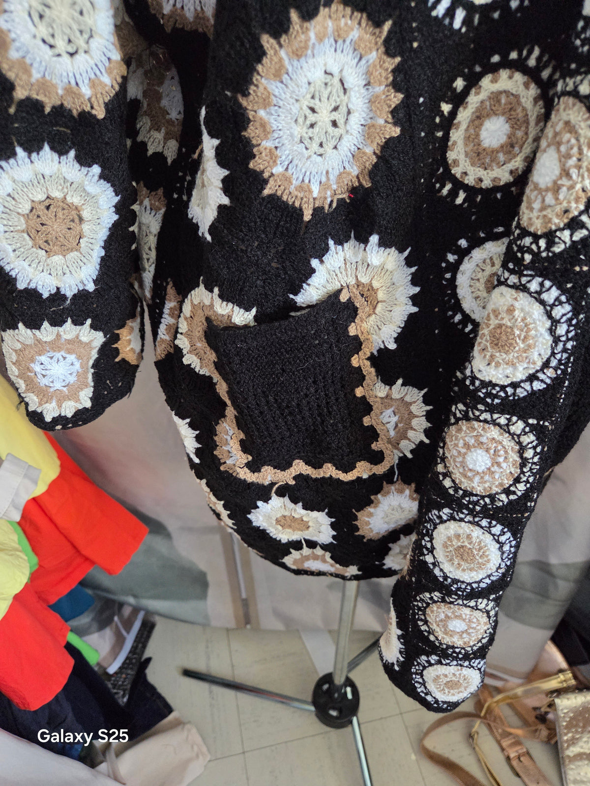 Grand gilet en crochet T.UNIQUE